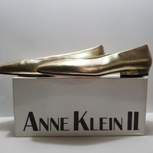 Vintage Anne Klein II Ballet Flats (Gold)